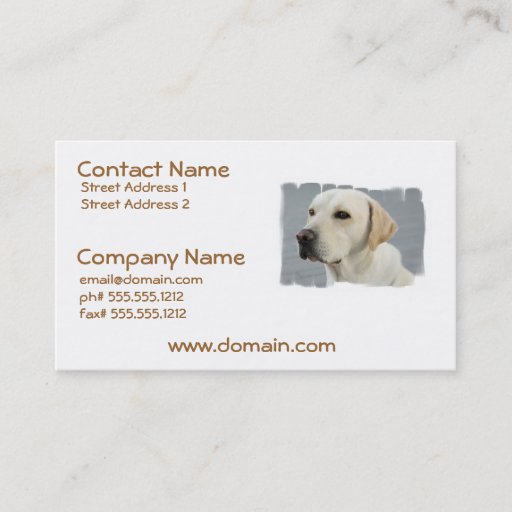 Customizable Yellow Lab Business Cards