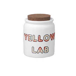 yellow lab Canadian-Flag in name Candy Jar
