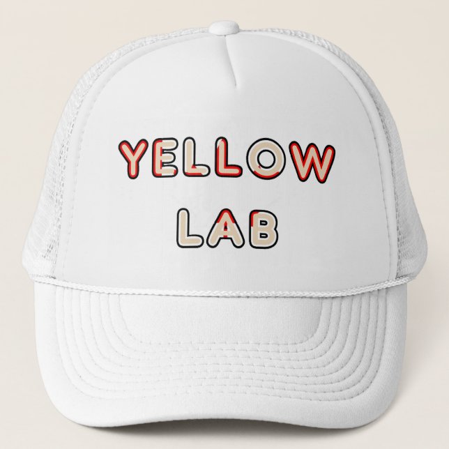 yellow lab Canadian-Flag in name Trucker Hat (Front)