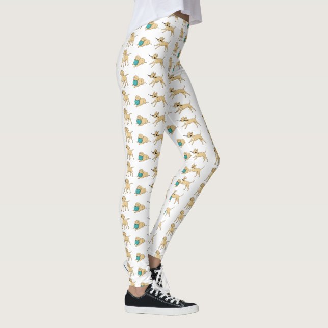 yellow lab cartoon 2 leggings (Right)