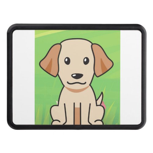 yellow lab cartoon hitch cover