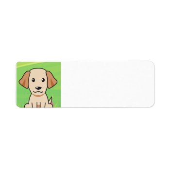 Yellow Lab Cartoon Label by BreakoutTees at Zazzle