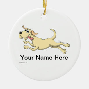 Yellow Lab Ceramic Ornament