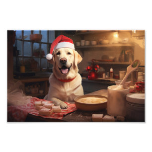 Yellow Lab Christmas Cookies Festive Holiday Photo Print