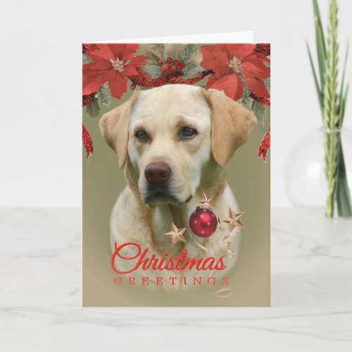 YELLOW LAB CHRISTMAS GREETINGS CARDS