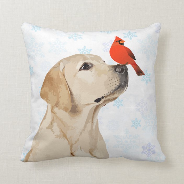 yellow lab throw pillows