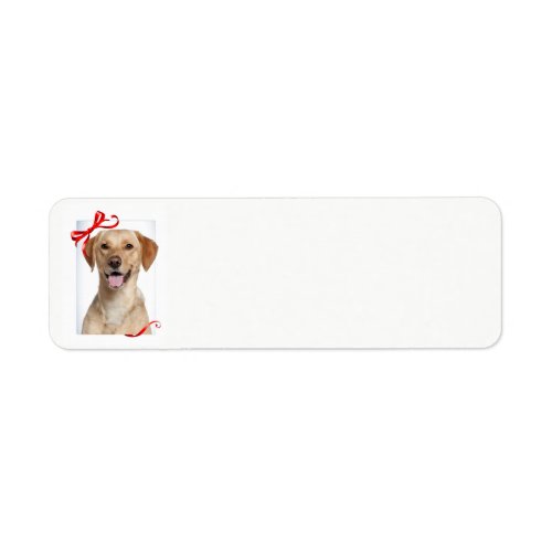 Yellow Lab Christmas Return Address Labels