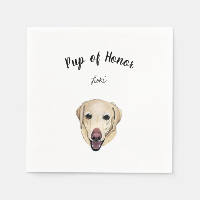 Yellow Lab Cocktail Napkins (Front)