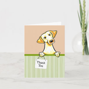 Yellow Lab Cute Summer Thank You Card