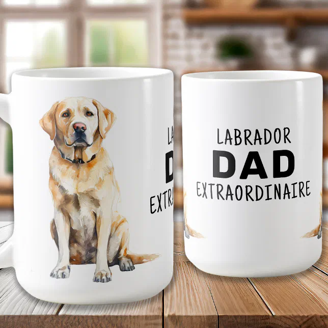 Yellow Lab Dad - Cute Labrador Retriever Dog Coffee Mug | Zazzle