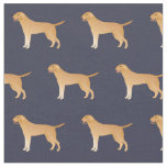 Yellow Lab Dog Breed Silhouette Fabric