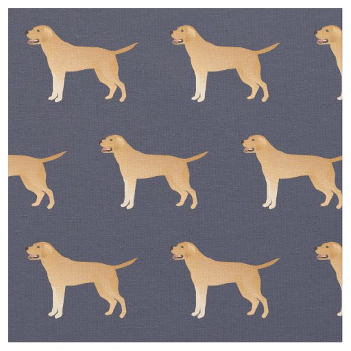 Yellow Lab Dog Breed Silhouette Fabric