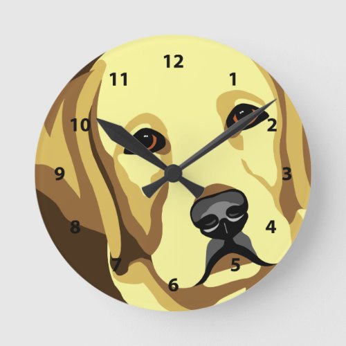 Yellow Lab Dog Clocks