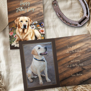 Yellow Lab Dog Dad Fathers Day Card