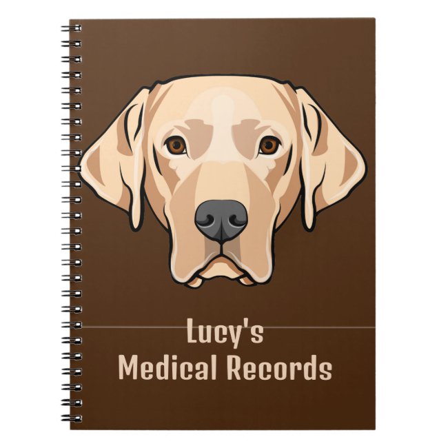 Yellow Lab Dog Design Notebook