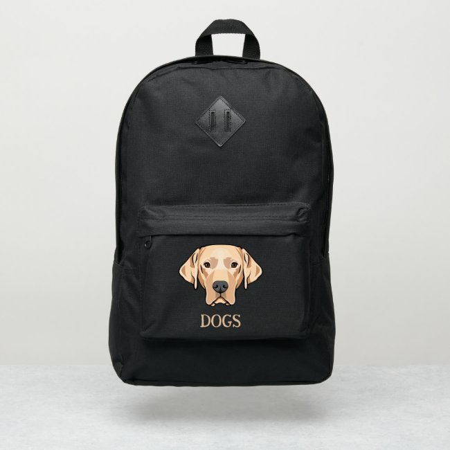 Yellow Lab Dog Design Port Authority Backpack