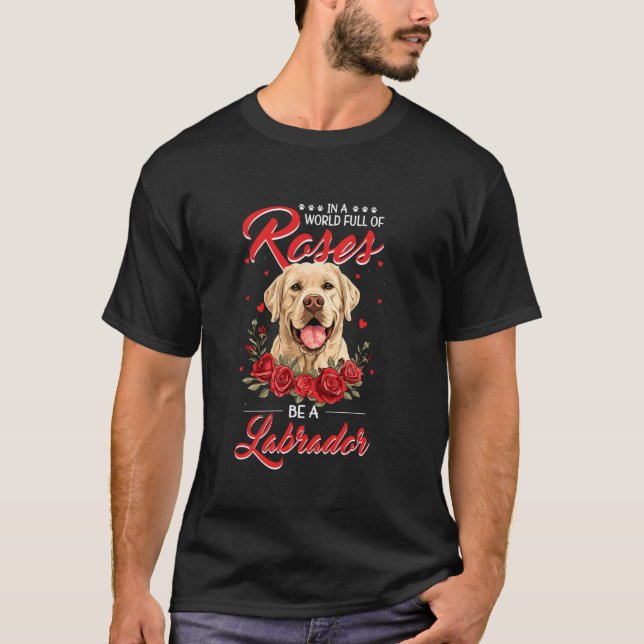 Yellow Lab Dog Labrador Retriever Mom T-Shirt (Front)