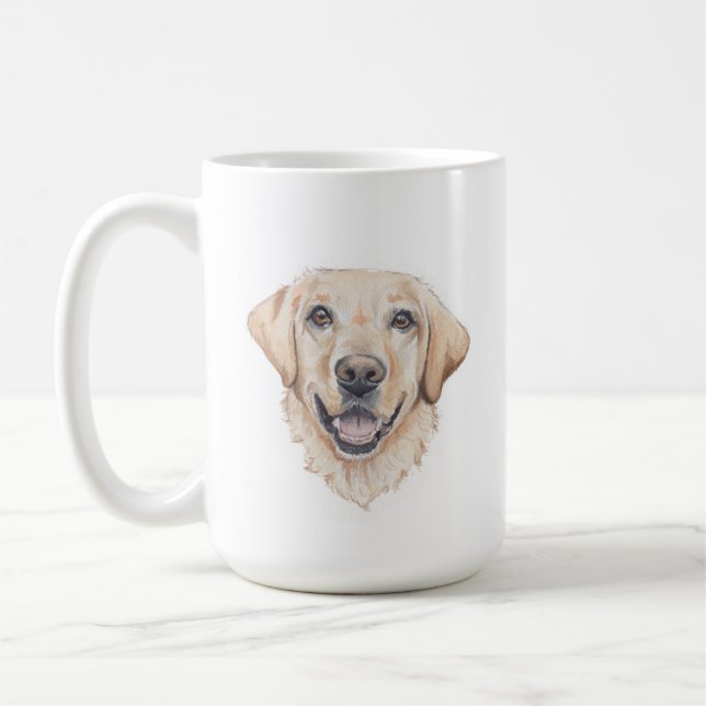 Yellow Lab Dog Mug | 15 oz (Left)
