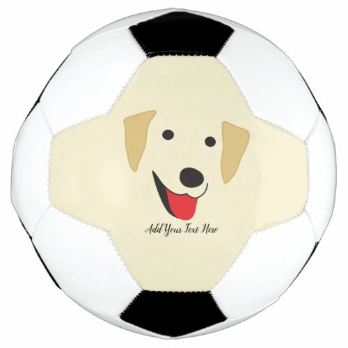 Yellow Lab Face Add Your Text and  Photo Soccer Ball