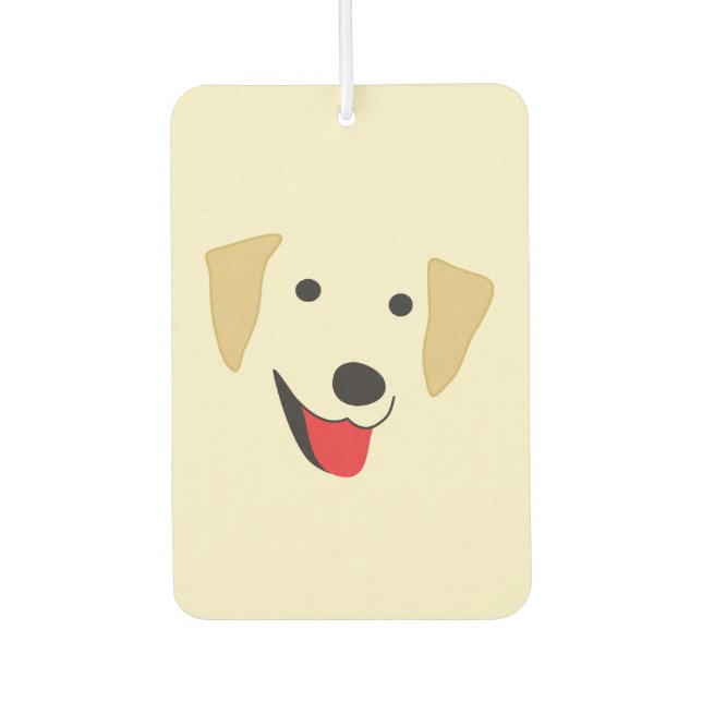 Yellow Lab Face Air Freshener (Front)