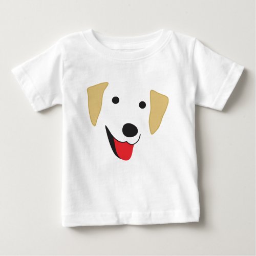 Yellow Lab Face Baby T_Shirt