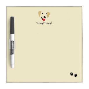 Yellow Lab Face Dry Erase Board