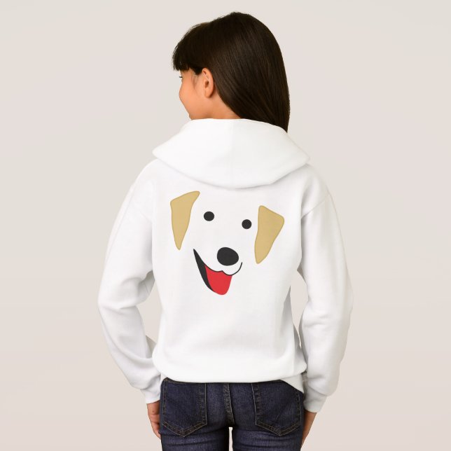 Yellow Lab Face Hoodie (Back Full)