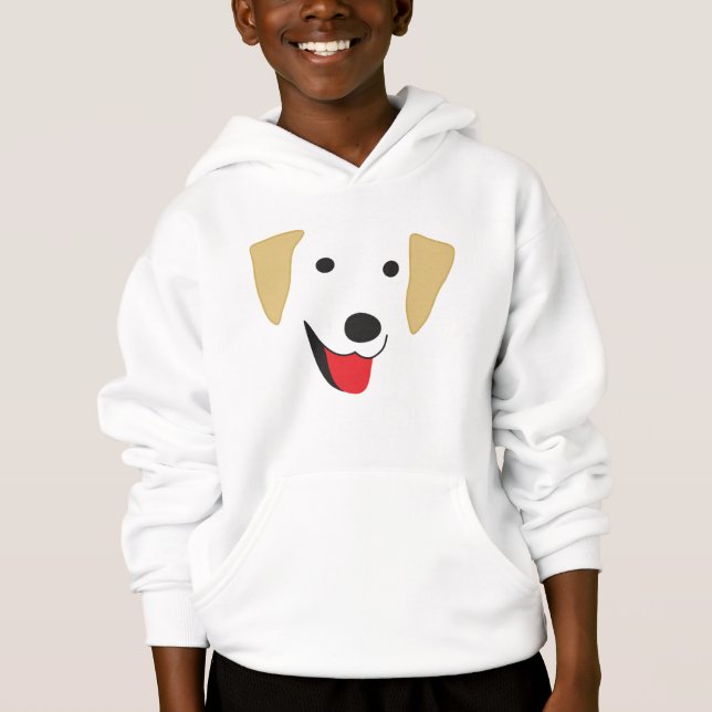 Yellow Lab Face Hoodie (Front)
