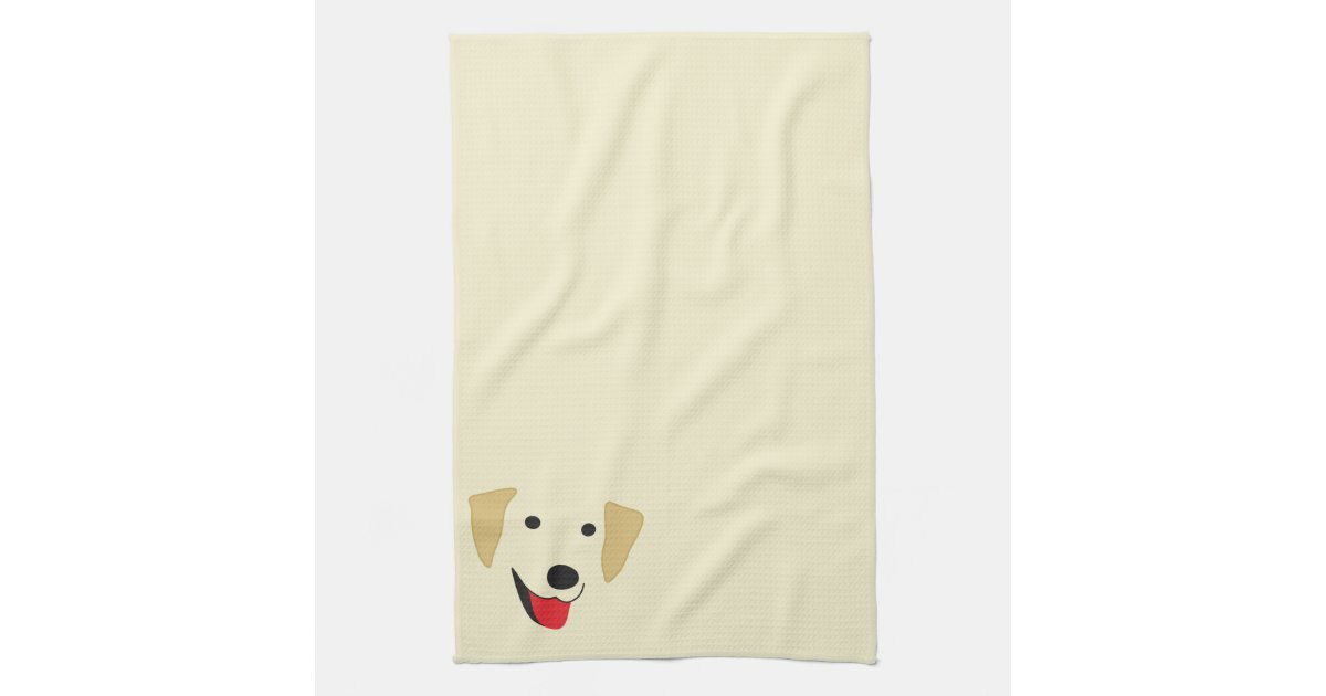 Yellow Lab Face Kitchen Towel Zazzle