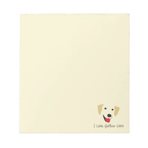 Yellow Lab Face Notepad