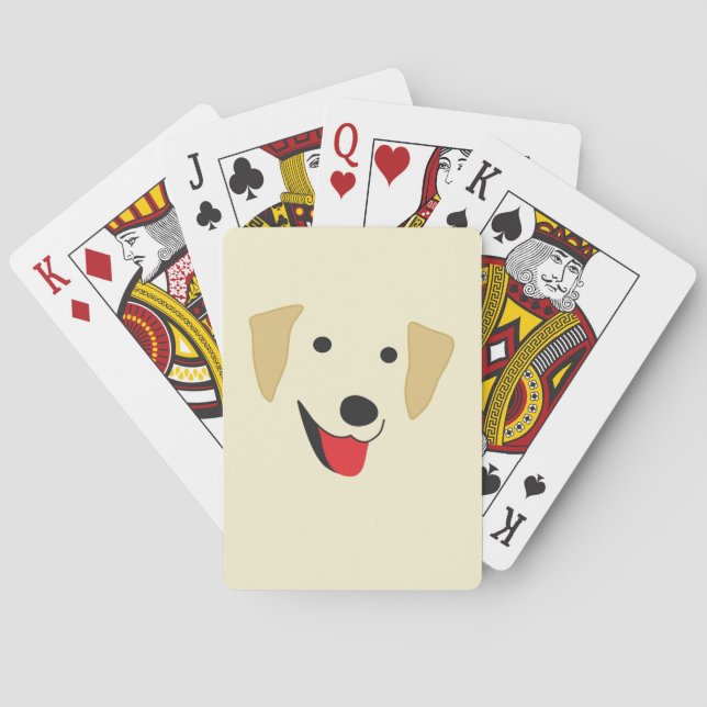 Yellow Lab Face Poker Cards (Back)