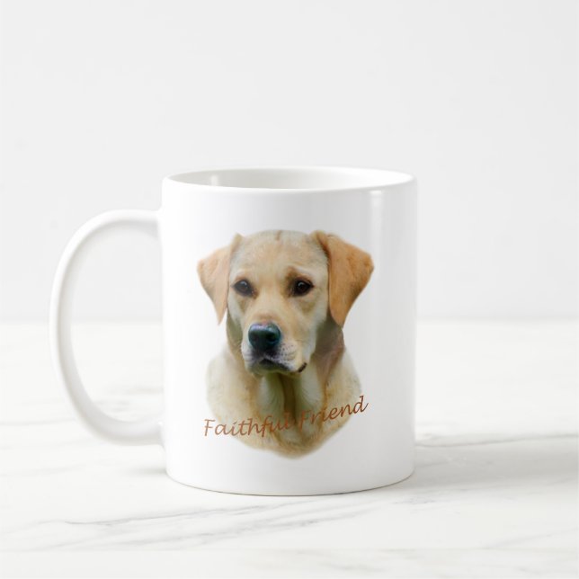 Yellow Lab Faithful Friend Coffee Mug (Left)