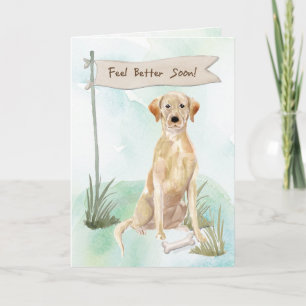 Yellow Lab Feel Better After Surgery to Dog Card