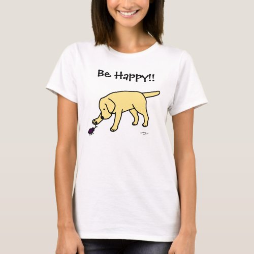 Yellow Lab Friendly Cartoon Labrador T_Shirt