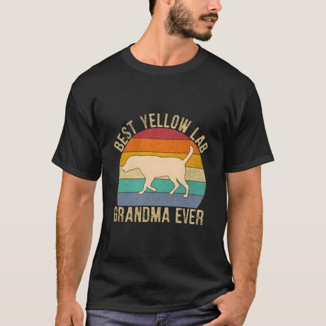 Yellow Lab Grandma Labrador Retriever T-Shirt (Front)