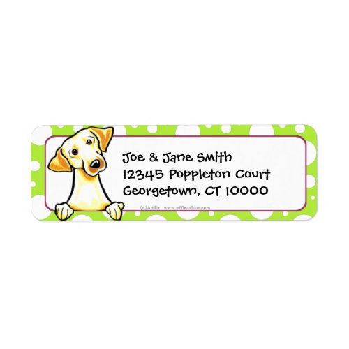 Yellow Lab Green Dots Label