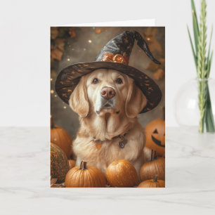 Yellow Lab Halloween Holiday Card