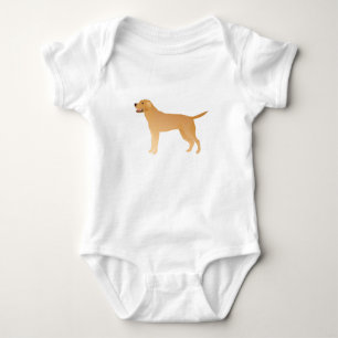 Yellow Lab - Labrador Retriever Breed Silhouette Baby Bodysuit