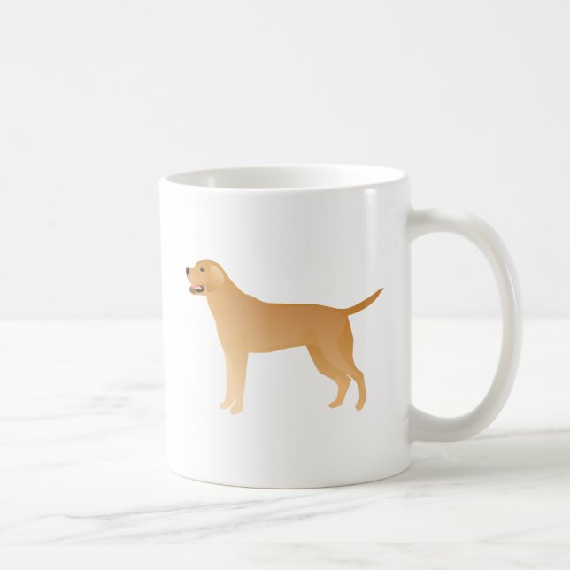 Yellow Lab - Labrador Retriever Breed Silhouette Coffee Mug (Right)