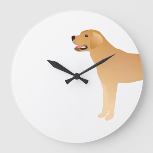 Yellow Lab _ Labrador Retriever Breed Silhouette Large Clock