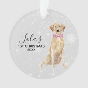 Yellow Lab Labrador Retriever Holiday Christmas Ornament