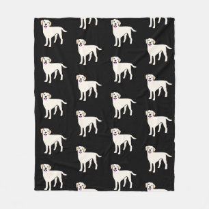 Yellow Lab Labrador Retriever Pattern Fleece Blanket