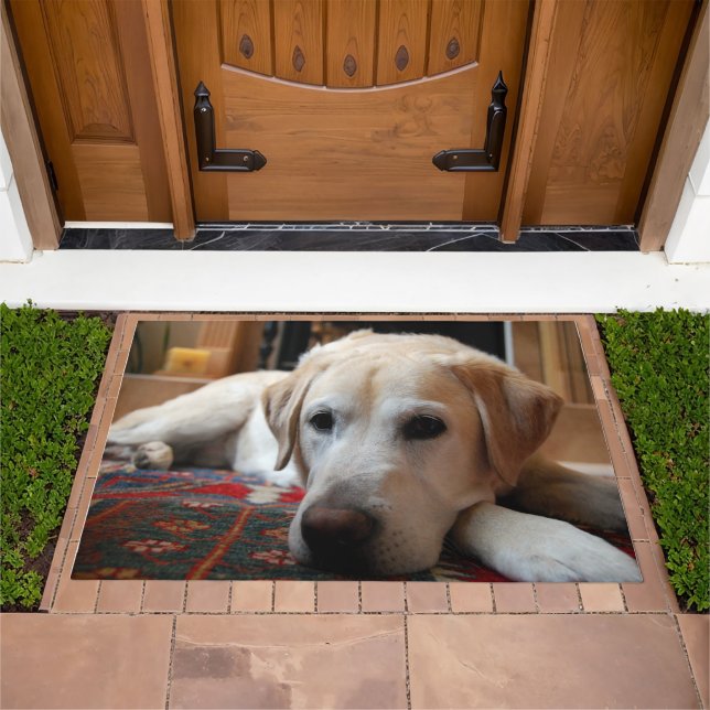 Yellow Lab Laying Doormat (Outdoor)
