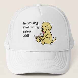 Yellow Lab Licking Ice Cream Trucker Hat