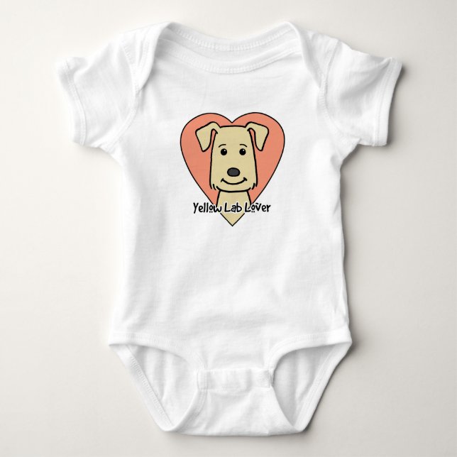 Yellow Lab Lover Baby Bodysuit (Front)