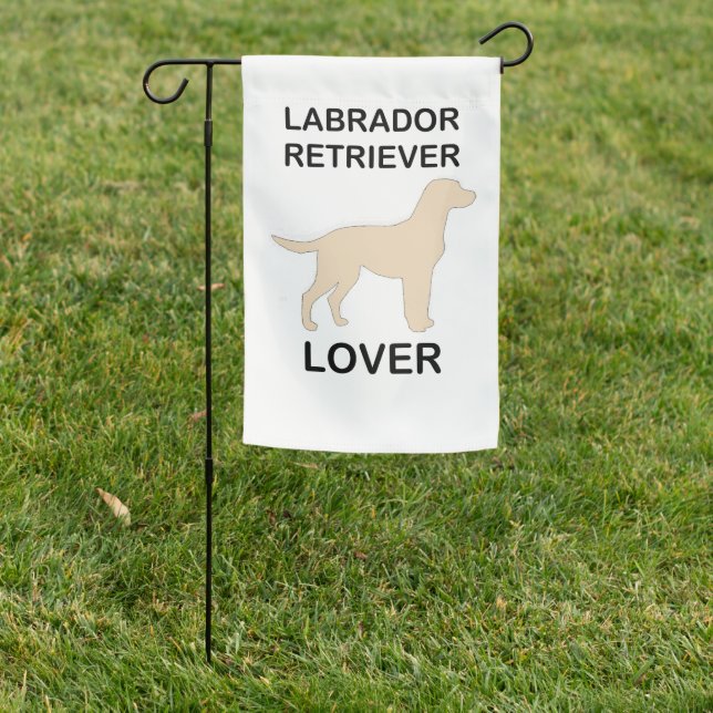 yellow lab lover garden flag (In SItu)