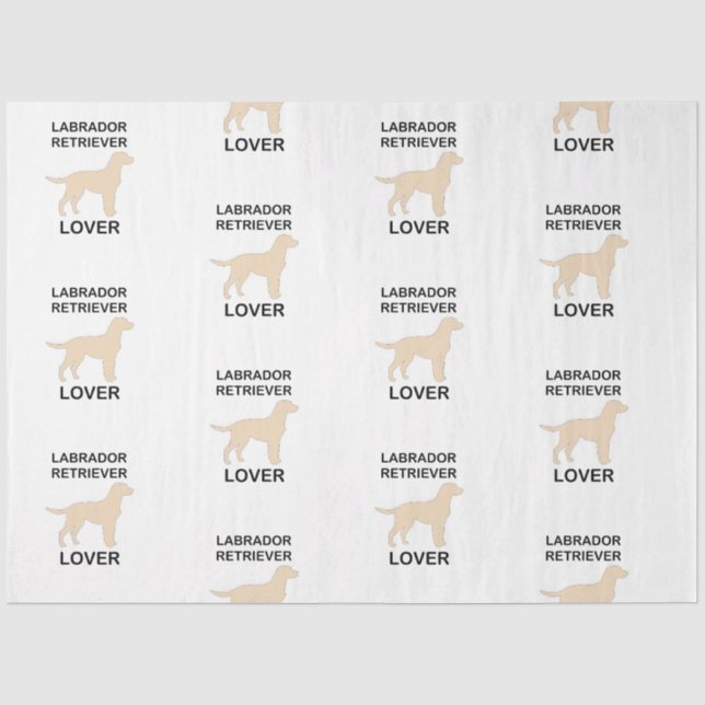 yellow lab lover tissue paper (Front)