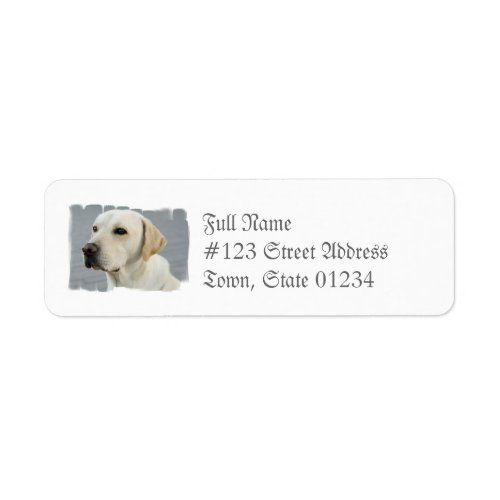 Yellow Lab  Mailing Labels