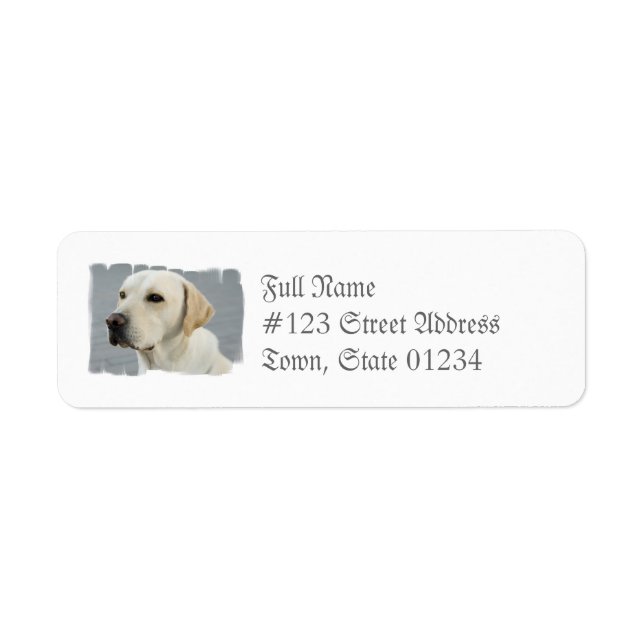 Yellow Lab  Mailing Labels (Front)