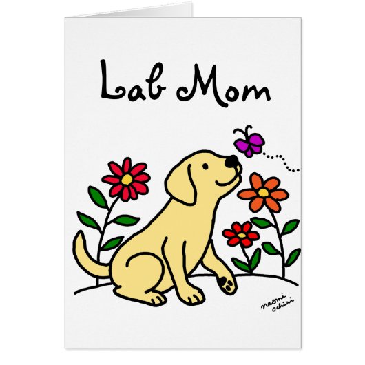 Yellow Lab Mom & Green Cards (Front)